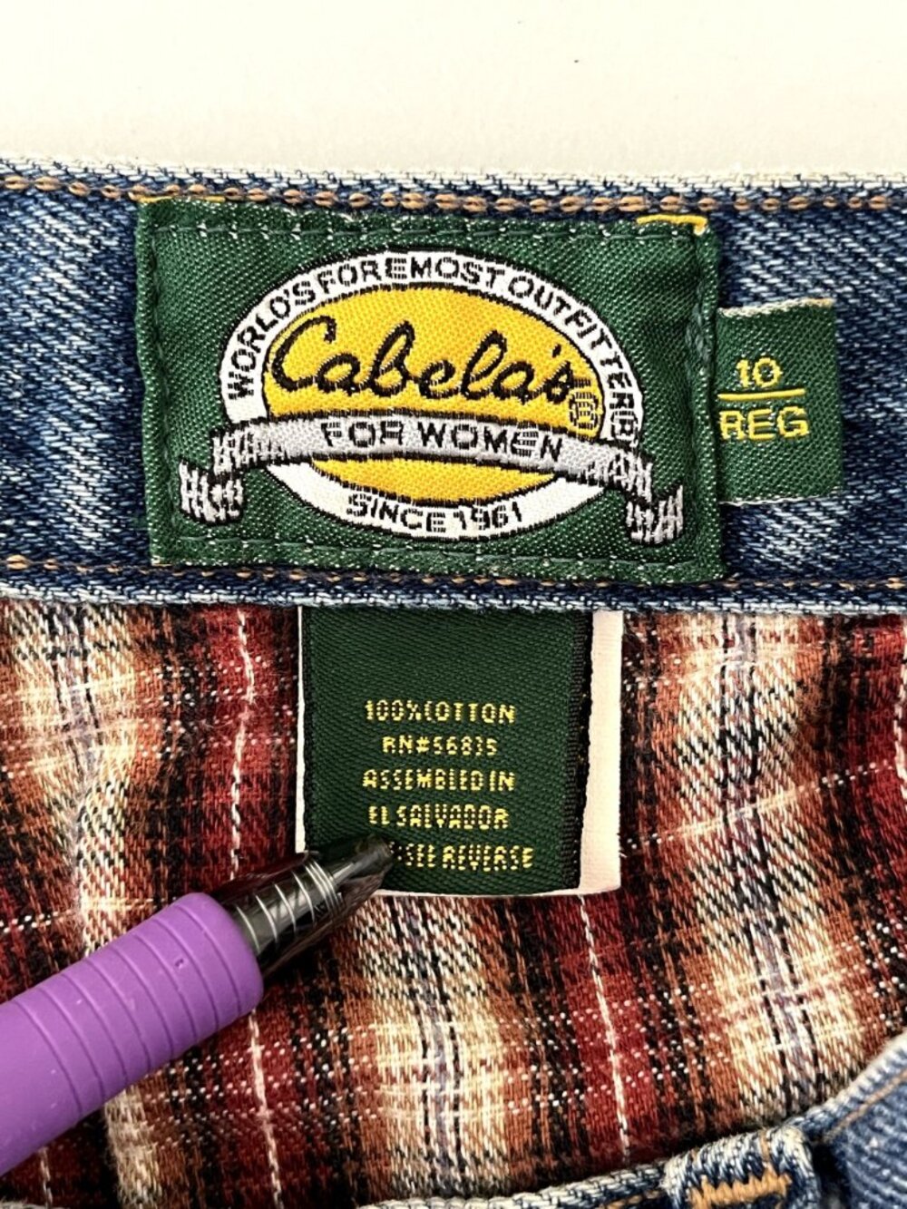 Vintage Cabelas Denim Blue Jeans Women's Size 10 Regular READ - Picture 5 of 7